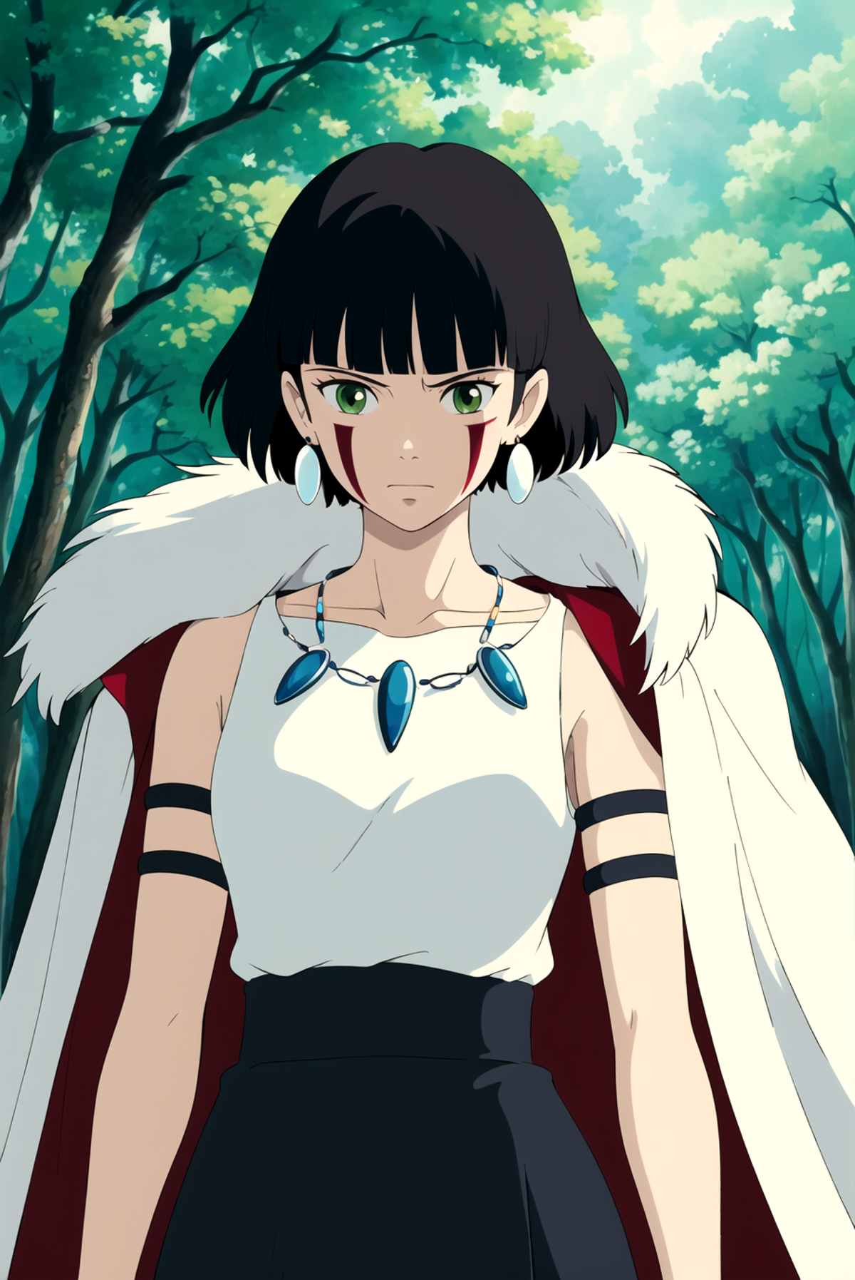 3978531151-1178811602-ghibli style, san _(mononoke hime_),_1girl, armlet, bangs, black hair, black undershirt, breasts, cape, circlet, earrings, facep.png